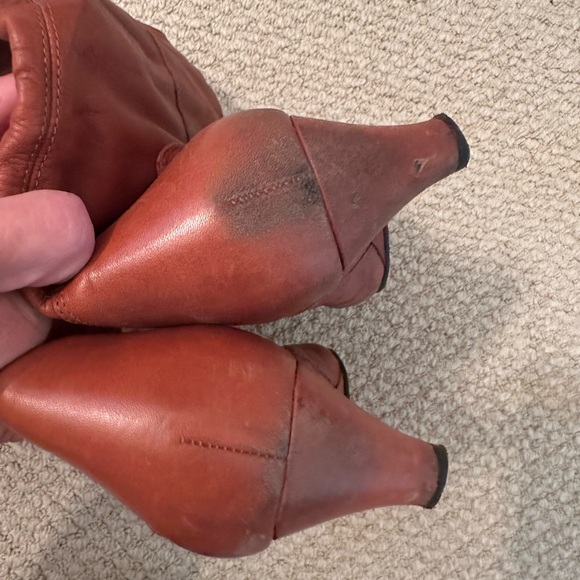 Bronx Cognac Wedge Boots - Picture 3 of 5